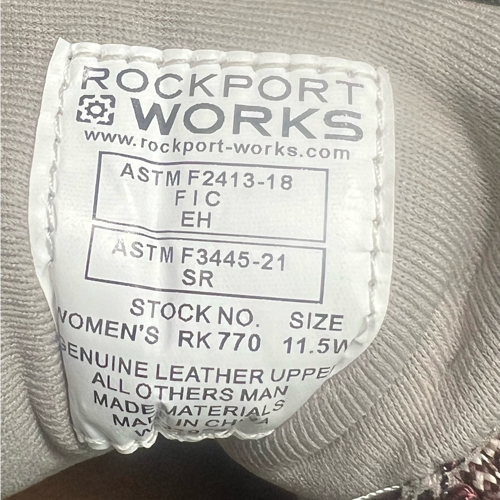 NWOB Rockport Pulse Tech Work EH Composite Fashion Sneakers In Merlot Size:11.5W - Picture 14 of 15